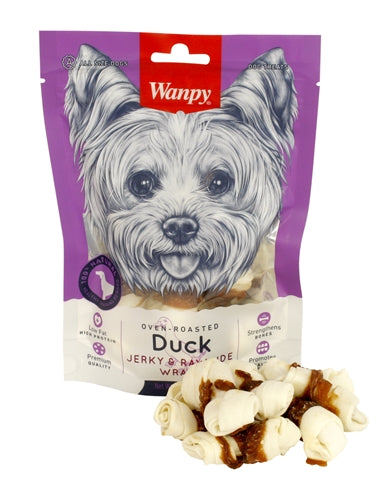 Load image into Gallery viewer, Wanpy Oven-roasted duck jerky rawhide wraps
