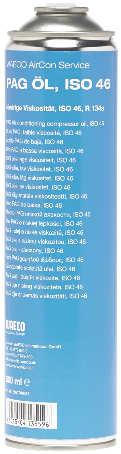 Waeco airco-compressorolie pag 46 air conditioning compress f.r134a, 500ml