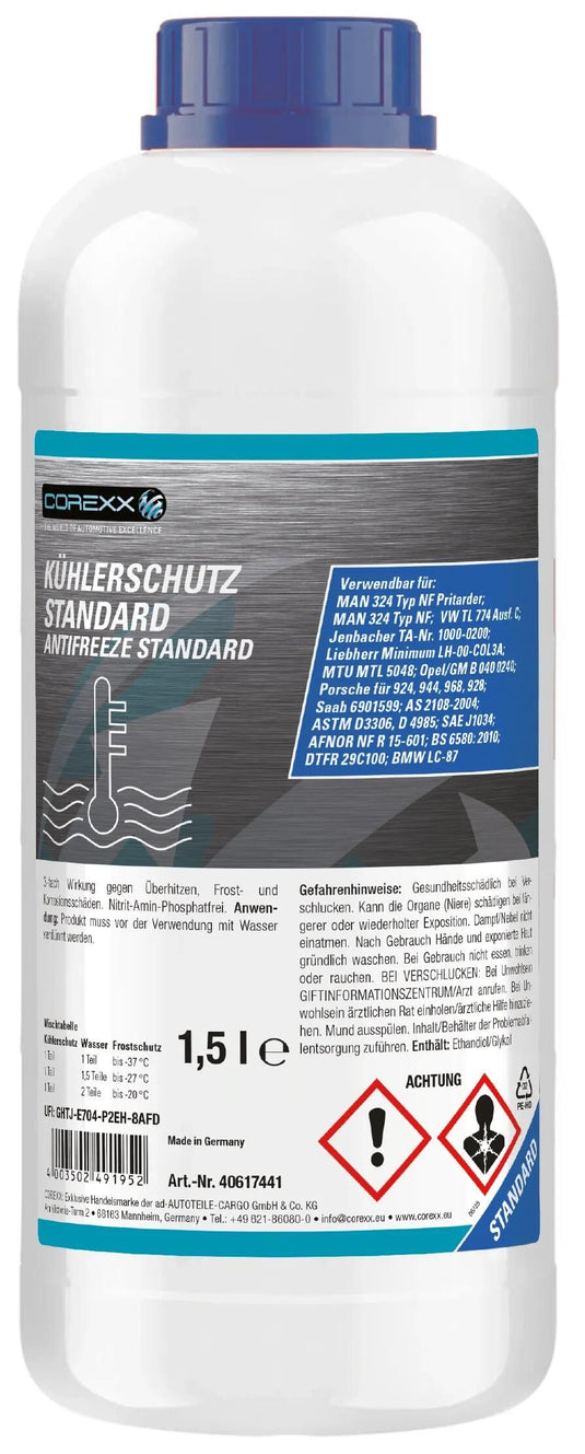 Corexx radiatorbeschermingsmiddel standard g11 anti-freeze 1.5l standard (g11)