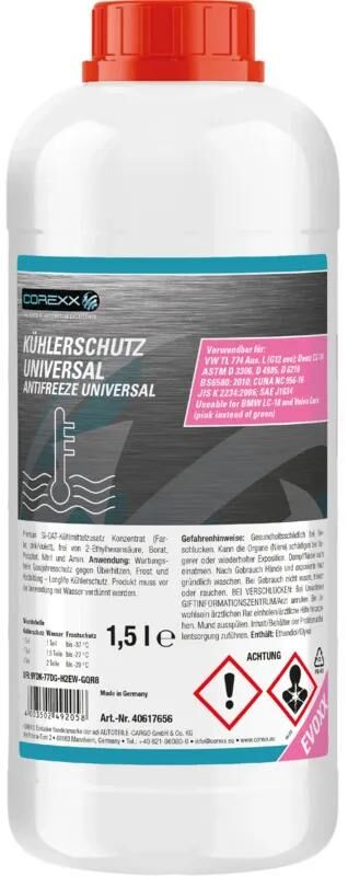 Corexx radiatorbeschermingsmiddel uni evoxx anti-freeze 1.5 l universal evoxx