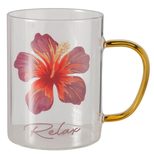 Boltze home mok hibiscus 400ml ø8xh11cm