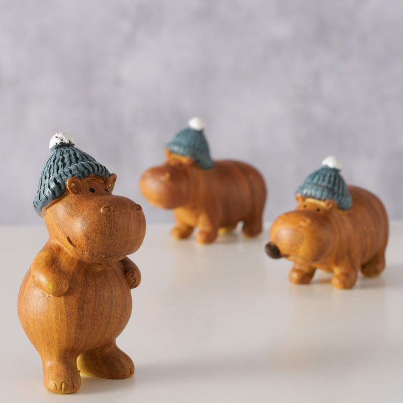 Load image into Gallery viewer, Boltze home figuur nijlpaard wilhelmy 4x3,5x6,5cm 3 assorti
