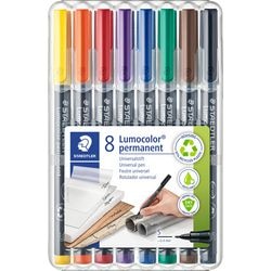 Staedtler permanente ohp marker lumocolor kleurenassortiment 8 stuks