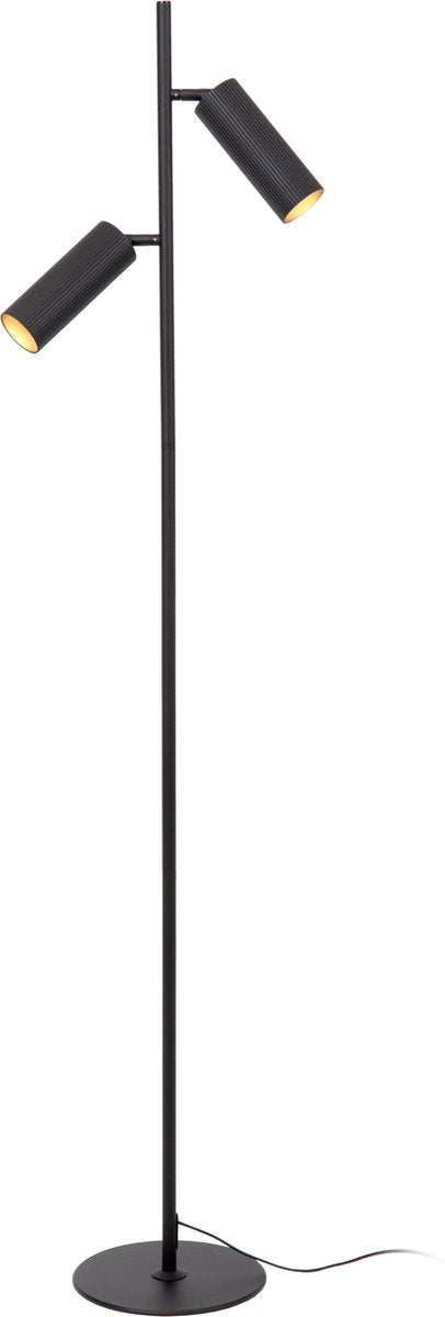 Lucide clubs - vloerlamp - 2xgu10 - zwart
