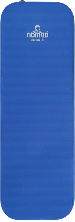 Nomad ® bathurst 7.5 slaapmat zelfopblazend | 198 x 68 | 7.5 cm dikte | blauw | lichtgewicht | comfort kamperen | incl hoes