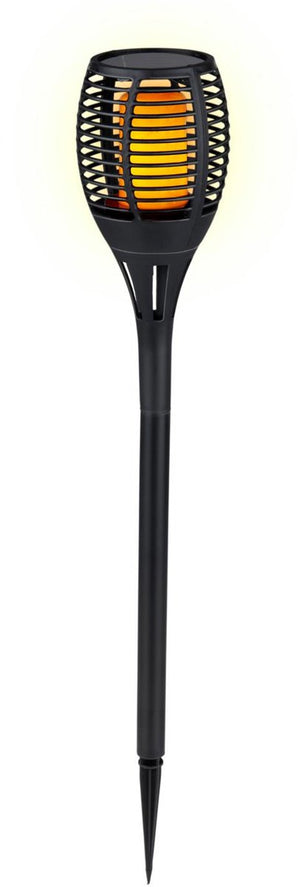 Grundig solar tuinfakkel - 9 x 59 cm - tuinverlichting - led fakkel - opladen met zonne-energie - batterijduur 6 tot 8 uur - voor tuin en balkon