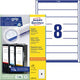 Rugetiketten avery l6060-100 smal 192x34 mm wit 800 etiketten