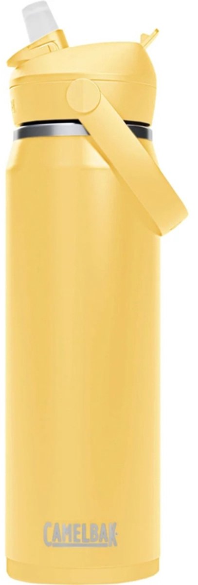 Camelbak thrive flip straw - vacuum insulated - isolatie drinkfles - 750 ml - geel (yellow bloom)