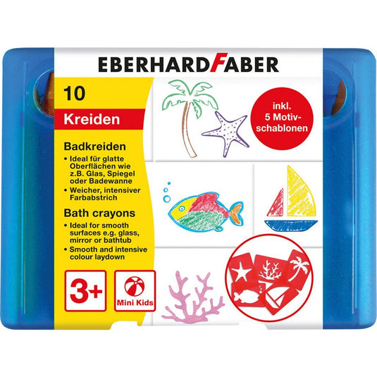 Eberhard faber ef-524110 badkrijt 10 stuks bewaarbox incl. 5 patronen