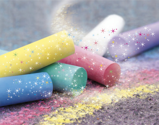 Eberhard faber ef-526520 stoepkrijt glitter 20 stuks in emmer