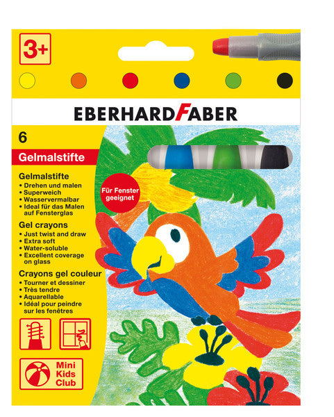 Eberhard faber ef-529006 gelkleurpotloden 6 kleuren in karton etui