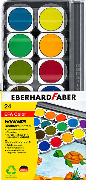 Load image into Gallery viewer, Eberhard faber ef-578324 verfdoos winner 24 kleuren + mengpalet
