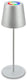 B.k.licht briloner - oplaadbare rgb tafellamp - snoerloze lamp - met touch dimbaar - voor binne en buiten - in hoogte verstelbaar - 36cm x 10,5 cm - zilver