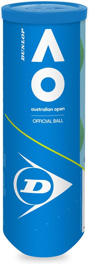 Dunlop - australian open tennisballen - geel - 3 stuks