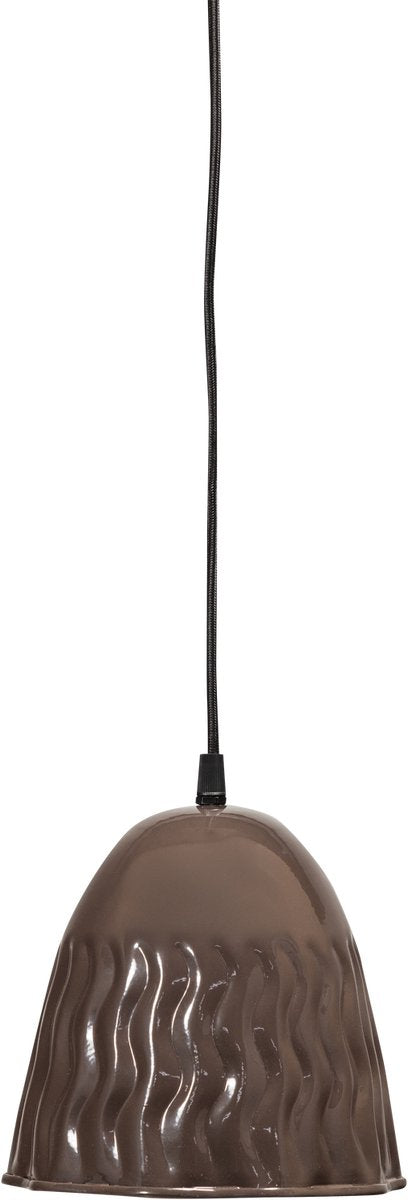 Woood arleso hanglamp - metaal - donkerbruin - 18x19x19
