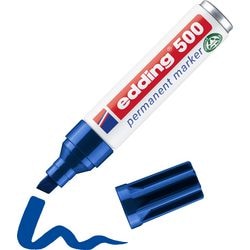 Edding permanent marker 500 ultra 2-7mm blauw schuin sneldrogend waterbestendig