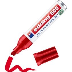 Permanentmarker edding 500 rood schuine punt 2-7 mm