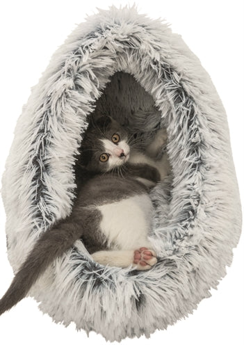Trixie kattenmand iglo harvey grijs wit-zwart