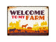 Plenty gifts Waakbord blik welcome to my farm