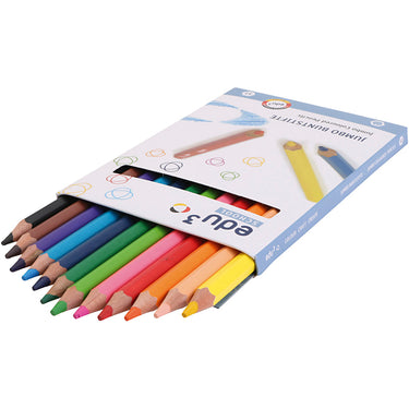 Http: www.cchobby.nl edu-jumbo-kleurpotloden-dikte-10-mm-vulling-5-mm-diverse-kleuren-12-stuk-1-doos