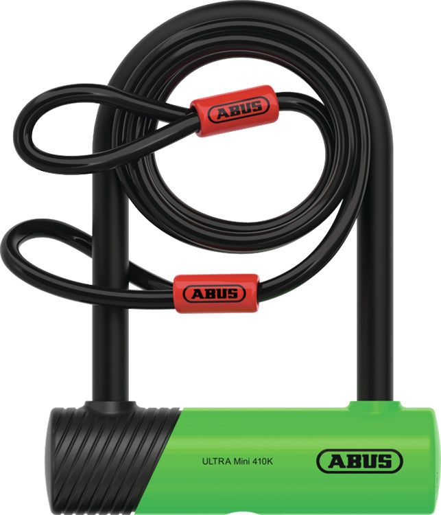 Load image into Gallery viewer, Abus ultra mini 410k 150hb140 u-lock incl. cobra loop cable and sh bracket

