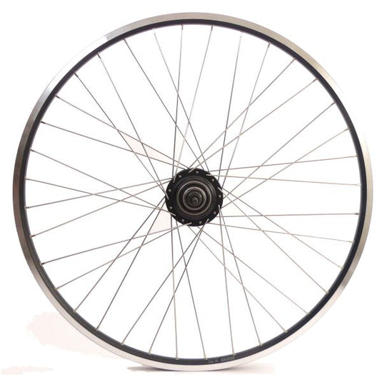 Shimano achterwiel 28 inch nexus 8 naaf (zwart) - zac19 velg (zwart) met rvs spaken - voor schijfrem