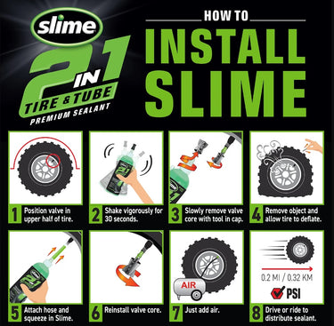 Slime 2-in-1 banden binnenbanden anti-lek middel 473 ml