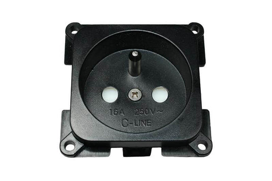 C-line stopcontact frankrijk zwart