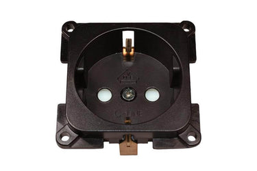 C-line wandcontactdoos camper en caravan 230 volt bruin - verpakt