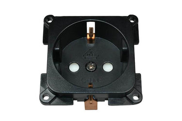 C-line wandcontactdoos camper en caravan 230 volt zwart