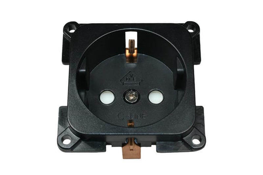 C-line wandcontactdoos camper en caravan 230 volt zwart - verpakt