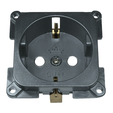 C-line wandcontactdoos camper en caravan 230 volt antraciet