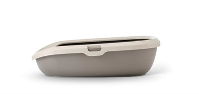 Load image into Gallery viewer, Savic kattenbak happy planet gizmo met rand mocca warmgrijs
