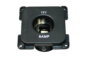 C-line 12 volt stopcontact camper en caravan zwart - verpakt