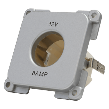 C-line 12 volt stopcontact camper en caravan zilver