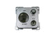 C-line 12 volt contactdoos met antenne en satelliet aansluiting zilver