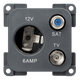 C-line 12 volt contactdoos met antenne en satelliet aansluiting antraciet