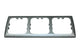 Opal afdekraam 3 voudig zilver