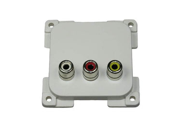 C-line video en audio contactdoos wit
