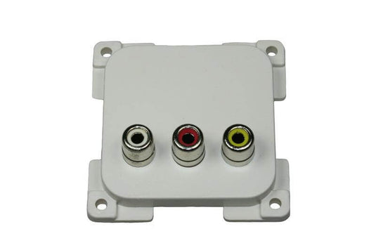 C-line video en audio contactdoos wit - verpakt