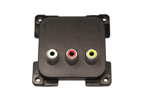 C-line video en audio contactdoos bruin