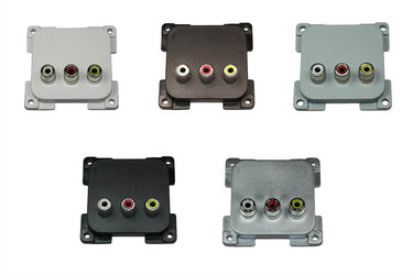 C-line video en audio contactdoos zilver