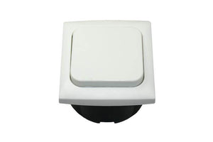 C-line schakelaar met opal afdekraam wit
