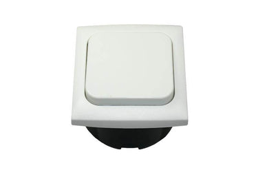 C-line schakelaar met opal afdekraam wit