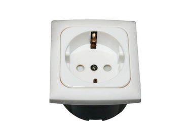 C-line wandcontactdoos met opal afdekraam wit