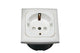 C-line wandcontactdoos met opal afdekraam wit - verpakt