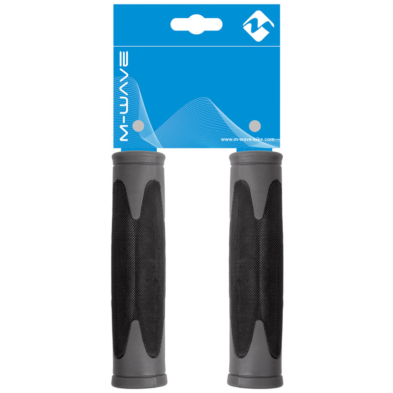 Load image into Gallery viewer, M-wave handvatset atb zwart grjs 130mm 2-componenten
