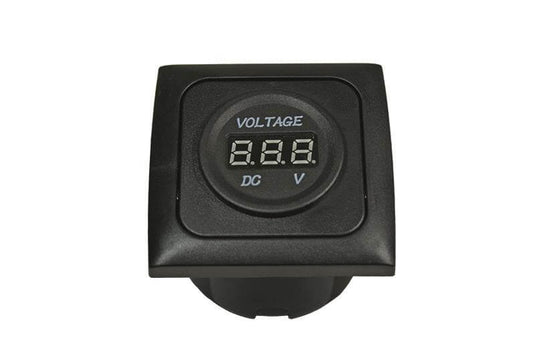 C-line voltmeter camper en caravan met opal afdekraam zwart