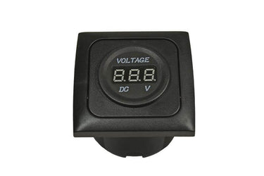 C-line voltmeter camper en caravan met opal afdekraam zwart