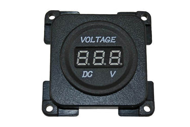 C-line voltmeter camper en caravan zwart